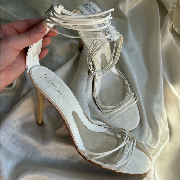 BCBGirls White Strappy Heels - Picture 2 of 8